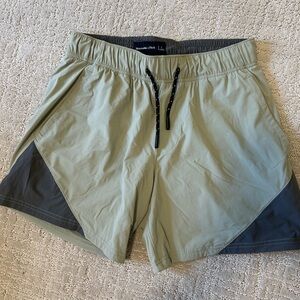 Abercrombie & Fitch Two-Tone Men's Shorts - Green and Gray